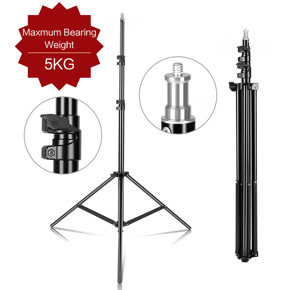 Photography Video Lighting Kit With Adjustable Tripod Stand - 240 см/7,9 фута 1/4 винт фотография