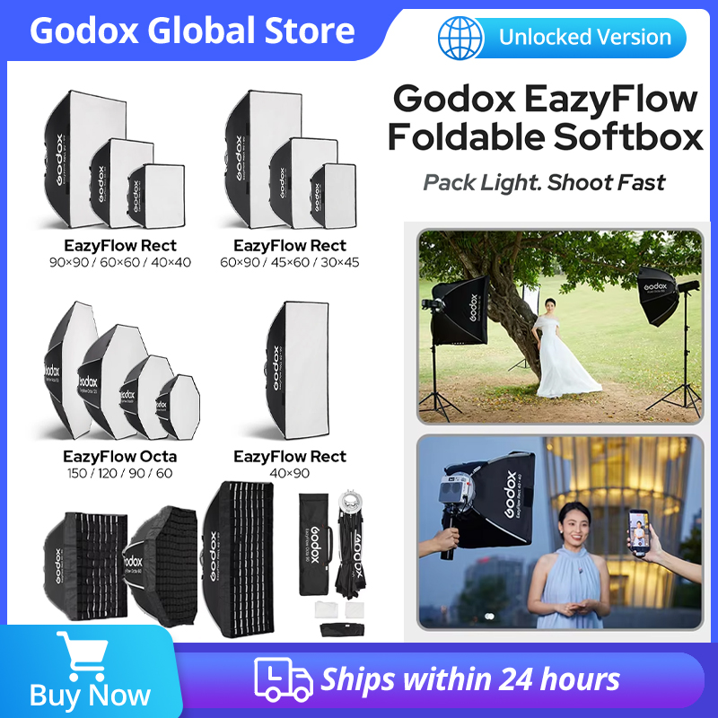 Photography Studio Lighting Set Up - Складной софтбокс Godox EazyFlow с креплением