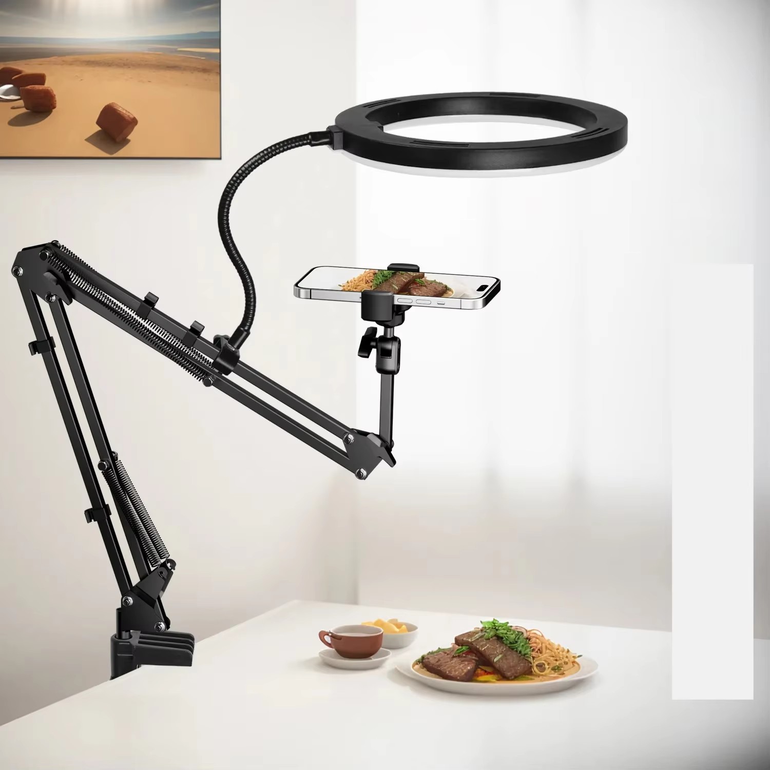 Photography Video Lighting Kit With Adjustable Tripod Stand - Подставка для мобильного телефона, профессиональное верхнее