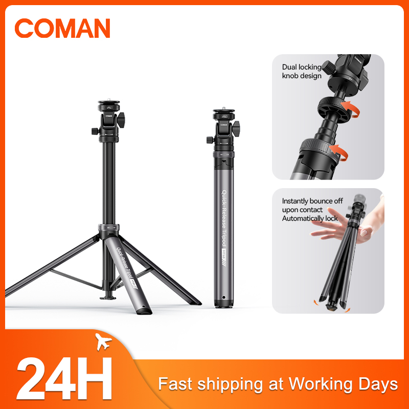 Photography Video Lighting Kit With Adjustable Tripod Stand - COMAN MT68 в один клик, всплывающая