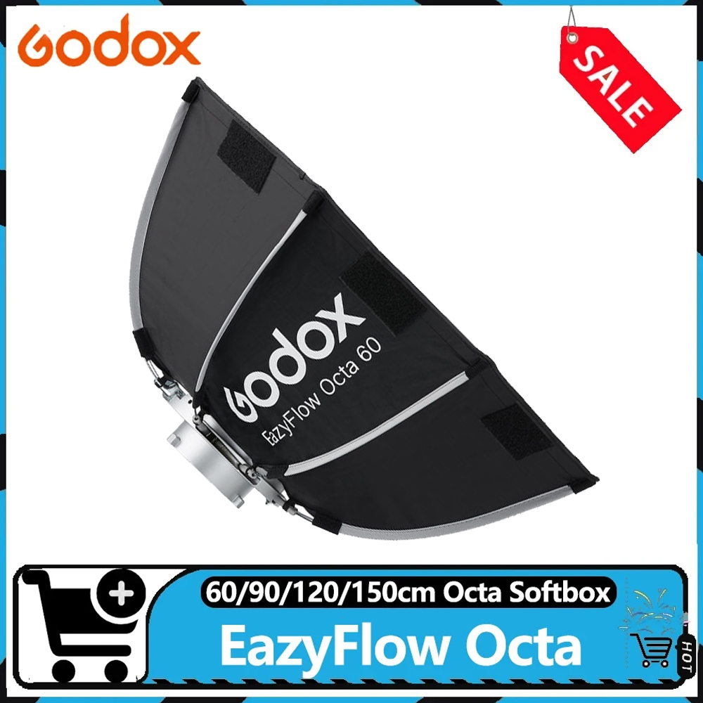 Photography Studio Lighting Set Up - Софтбокс Godox EazyFlow Series Octa 60/90/120/150