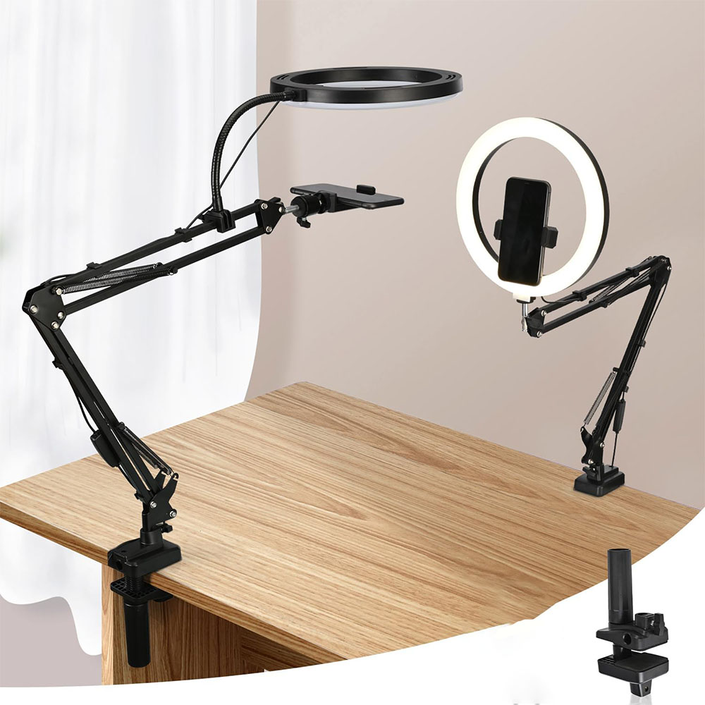 Photography Video Lighting Kit With Adjustable Tripod Stand - Кольцевой светильник с подставкой и держателем
