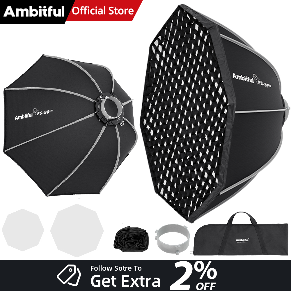 Photography Studio Lighting Set Up - Световой бокс AMBITFUL FS80PROII с быстрой
