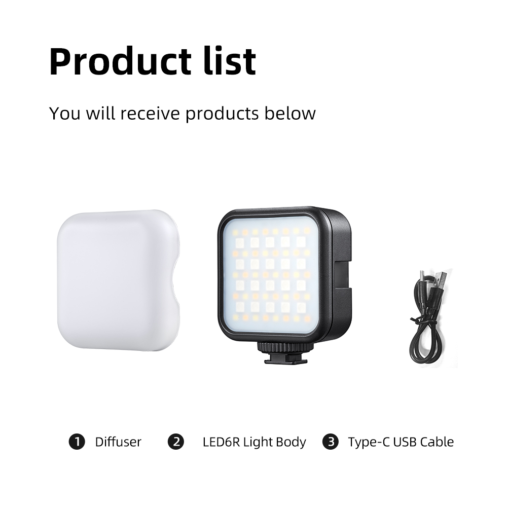 Photography Lighting Godox - Светодиодный видеосвет GODOX LED6R LED6Bi RGB/двухцветный