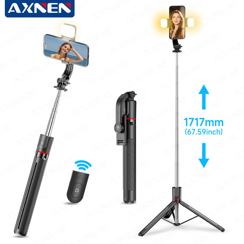 Photography Video Lighting Kit With Adjustable Tripod Stand - AXNEN F15 Выдвижной штатив для селфи-палки