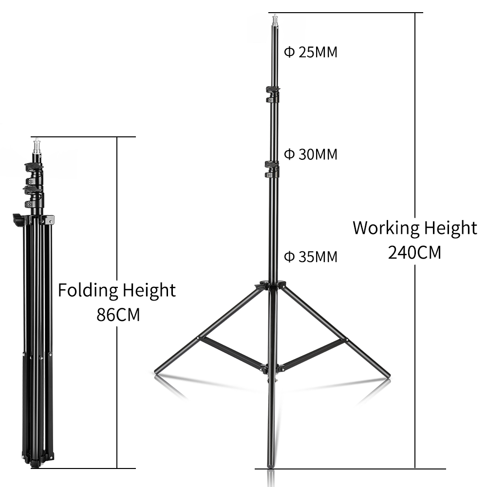 240 см/7,9 фута 1/4 винт фотог – обзор и цена Photography Video Lighting Kit With Adjustable Tripod Stand
