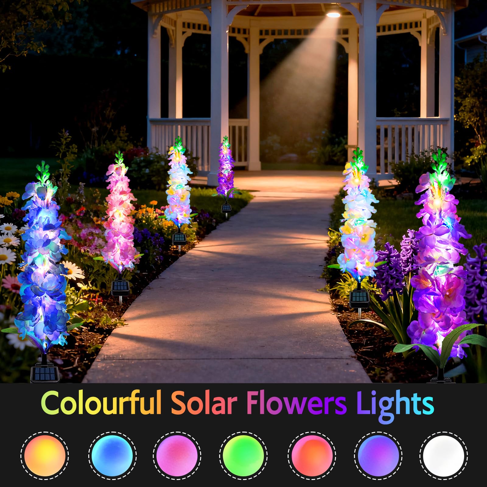 Солнечные садовые светильники, – обзор и цена Flower Photography Led Lighting Pack