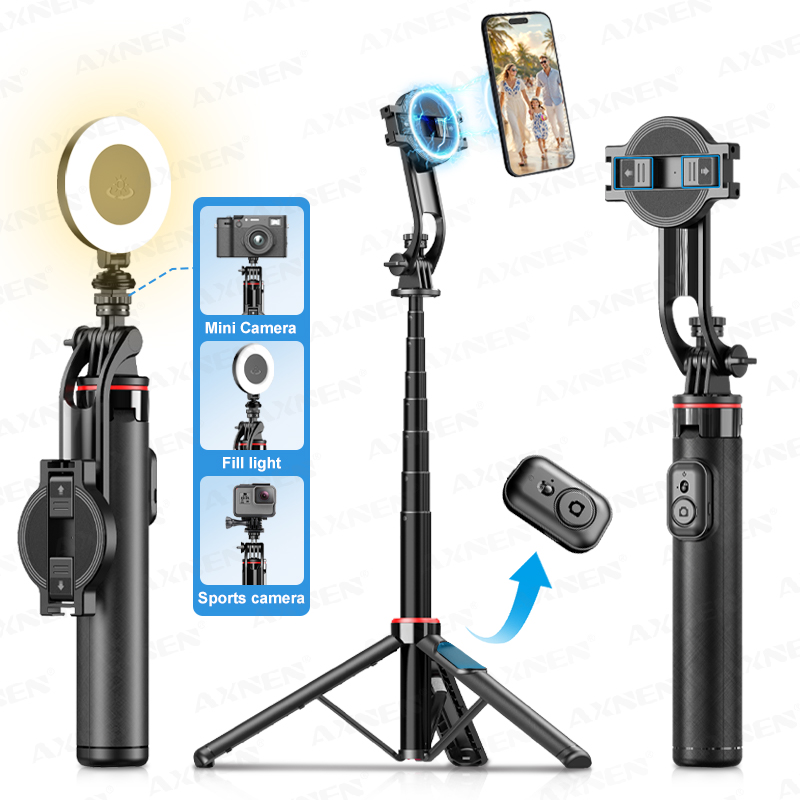 Магнитный штатив-монопод AXNEN – обзор и цена Photography Video Lighting Kit With Adjustable Tripod Stand